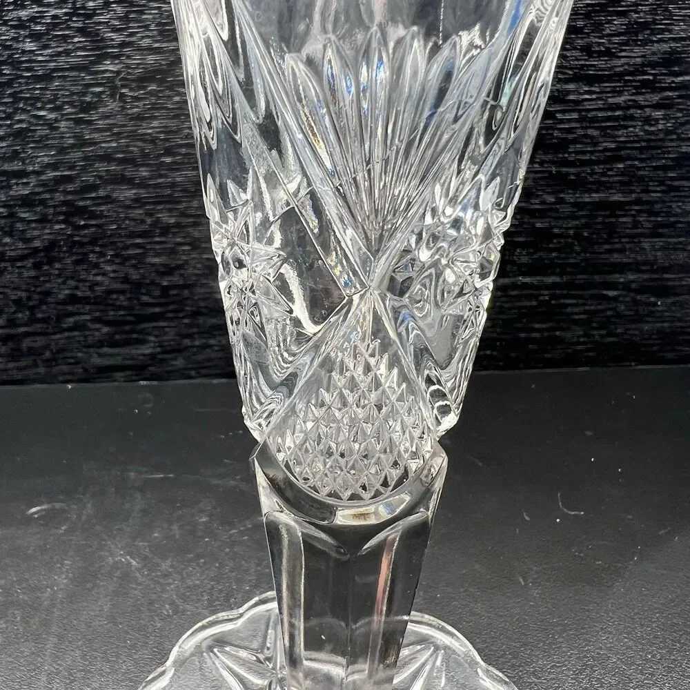 Elegant Vase/Champagne Glass-Embossed StarBurst/Flower/Diamond/Fanfold Design 8